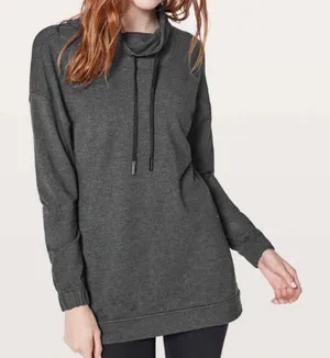 Lululemon Twist Me Tuck Tunic 6 Grey Funnel Neck Pullover Sweatshirt‎ Active thumbnail 1