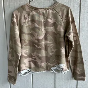 Generation Love Karly Camouflage Peace Cotton‎ Pullover Sweatshirt Green Camo S thumbnail 5