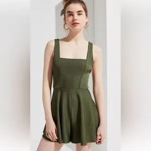 Urban Outfitters Army‎ Green Ribbed Romper Size M thumbnail 3