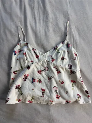 Abercrombie & Fitch Linen-Blend Babydoll Camisole🌸 thumbnail 3