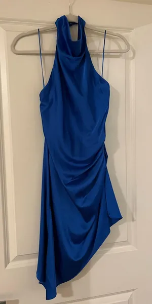 Blue Satin Dress DO+BE thumbnail 1