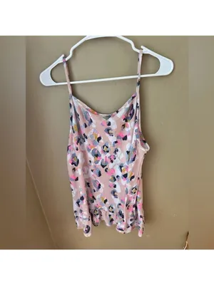 Spots of Neon Ruffled Tank thumbnail 8