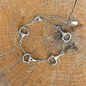 Spaced Half Snaffle Bit Bracelet Silver thumbnail 2