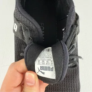 Puma Black Athletic Shoes with White Soles thumbnail 5