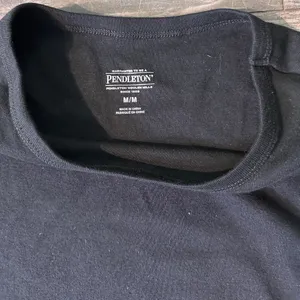 Pendleton Top Womens Medium Tee Shirt Black Cotton Short Sleeve‎ Pullover Boxy thumbnail 6