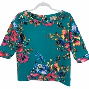 Baraschi‎ Floral Print Boatneck Top thumbnail 1