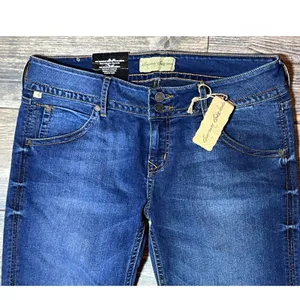 NWT Emerson Edwards Flare Boot Cut Jeans Dark Wash Size 32 Mid Rise Raw‎ Hem thumbnail 3