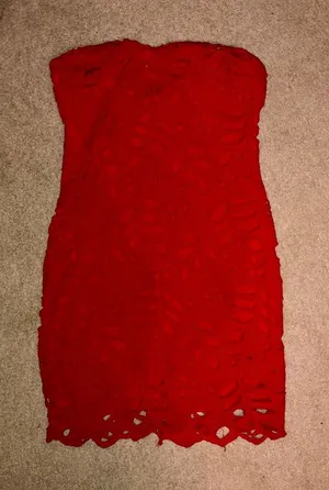 Nordstrom red lace dress thumbnail 1