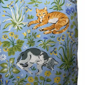 Printfresh Must Love Cats Pajama Set XS Blue Organic Cotton Top & Crop Pants NWT thumbnail 8