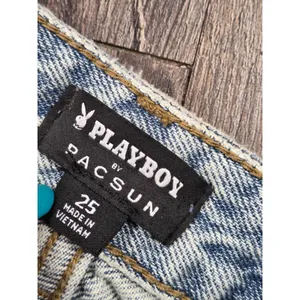 Playboy Bunny Jeans by Pacsun Light Wash Grunge Straight Leg Size 25 thumbnail 5