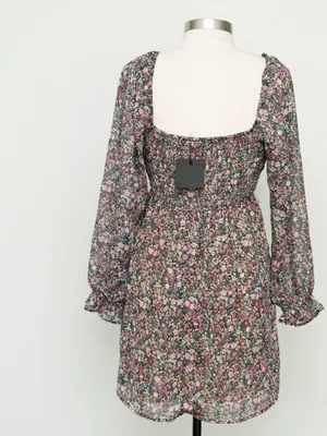 Dress Forum‎ - Floral Long Sleeve Mini Dress. thumbnail 3