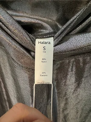 NWT Halara SoftlyZero™ Faux Leather Crossover Foil Stretchy Leggings small thumbnail 2