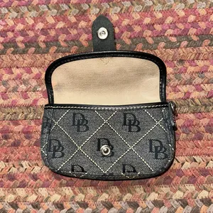 Vtg Dooney & Bourke Canvas Pouch Card Case Wallet Snap thumbnail 7