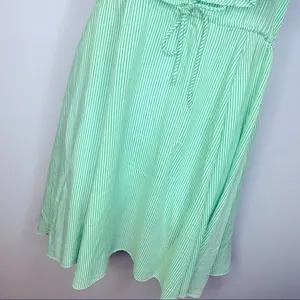 Free People Flutter Away Green Stripe‎ Ruffle Dress Size S thumbnail 10