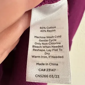 Talbots Purple Magenta‎ V-Neck Button Front Cardigan Sweater Lightweight Casual thumbnail 6