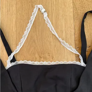 Edikted Corset Top Lace Halter Lesly Size XS Black White thumbnail 2