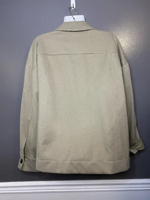 Maeve Anthropologie Jacket Womens Large Beige Tweed Button Front Lined Pockets thumbnail 6
