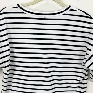 Madewell Everyday Boxy Crop Tee Short Striped Cotton White Relaxed XXS NWT thumbnail 12