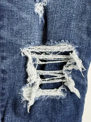 American Eagle Dream Jean Curvy Super Hi-Rise Jegging Size 4 Short Distressed thumbnail 6
