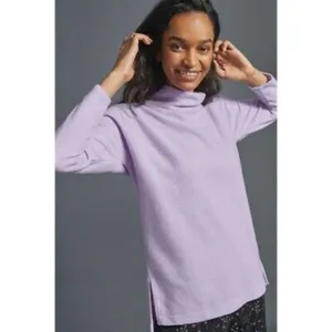 ✨Anthropologie Theresa Tunic Lavender Sz Large Top✨ thumbnail 2