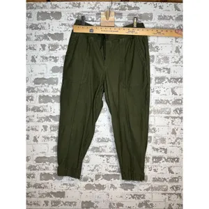 Athleta | women olive green joggers cotton blend thumbnail 6