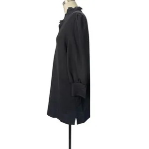 Tuckernuck Pomander Place Black Charlotte Terry Ruffle Collar Shirt Dress Medium thumbnail 4