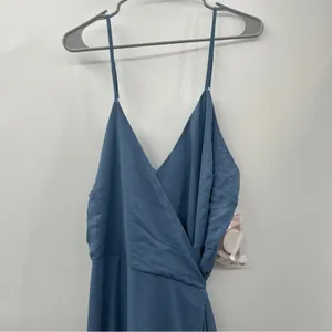 Birdy Grey Cindy Chiffon Wrap‎ Maxi Bridesmaid Dress in Twilight Sz 2X NEW thumbnail 4