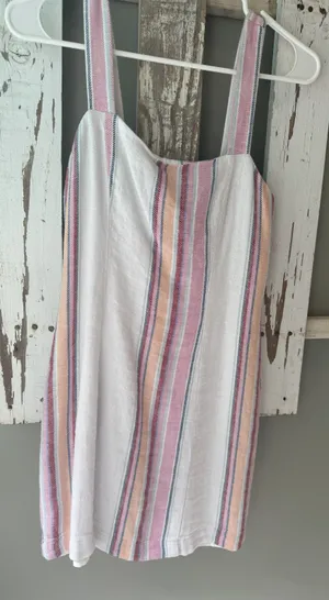 NWOT STRIPPED DRESS Pink thumbnail 1