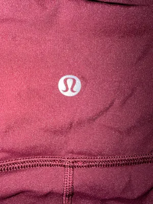 Lululemon Maroon Leggings 4 with Mesh  thumbnail 3