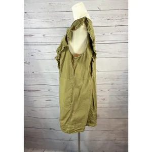 Anthropologie Pilcro Flutter Sleeve Button Front Tunic Dress Women’s Large thumbnail 3