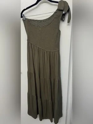 NWT Merokeety One-Shoulder Smocked Midi Dress | Feminine Summer Dress thumbnail 3