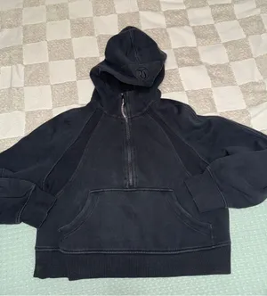 Lululemon Scuba Oversized 1/2 Zip Hoodie Black XS/S thumbnail 1