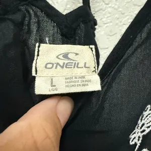 NWT O’NEILL Black Camisole with White Embroidery thumbnail 3