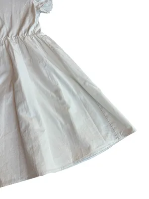 En Saison White A-Line Dress Flowy Sleeves Cotton Blend Stretch Size Medium thumbnail 5