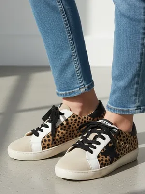 Women's Boutique CCOCCI Marcie Cheetah Star Lace Up Platform Sneakers thumbnail 1