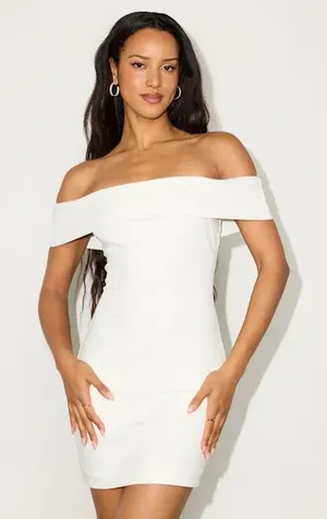 Lulus Caelion White Off-the-Shoulder Mini Dress thumbnail 1