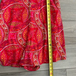 Show Me Your Mumu Rascal Romper Sleeveless V Neck Red Pink Paisley Tutti Frutti thumbnail 9