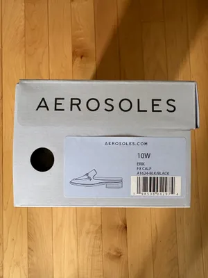 Aerosoles Black Leather Mules Women’s 10 W thumbnail 3