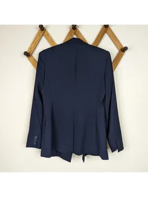 THEORY “SEDEIA LS” OPEN FRONT BLAZER WOOL BLEND 4 thumbnail 10