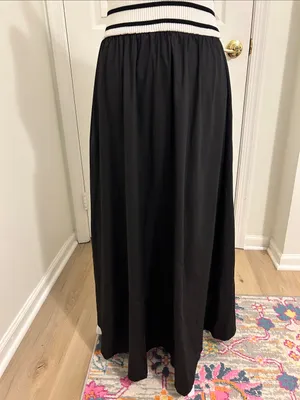 Tuckernuck Moon River Square Neck Sweater Knit Mix Media Midi Dress Size Small thumbnail 6