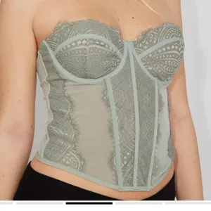 Garage XS Shadow Green Chrishell Lace Mesh Bustier Corset thumbnail 5