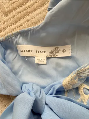 Altar’d State Blue Eyelet Set thumbnail 6