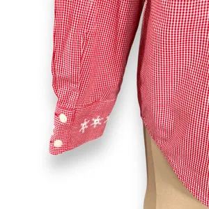 Vintage Karen Scott Red Gingham Christmas Shirt Snowman Reindeer Large Cabincore thumbnail 5
