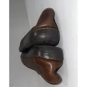 B.O.C. BOC Slip On Brown Leather Nature Boho Loafer Clogs Shoes Women's Size 11 thumbnail 9