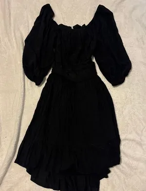 Black Amazon Back Tie Dress thumbnail 1