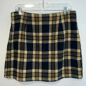 Gilli Plaid Mini Skirt K1 Yellow Size L thumbnail 2
