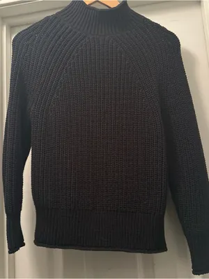 J. Crew Black Chunky Knit Turtleneck Sweater thumbnail 1
