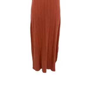 Vitamin A West Organic Rib Tank‎ Maxi Dress Side Slit Rust Brown Size Medium thumbnail 5