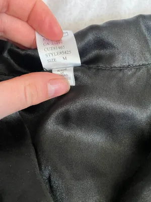 playboy black button up silk pj top  thumbnail 6