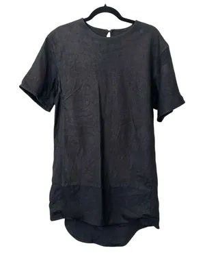 PUBLIC SCHOOL Lambskin‎ Leather Mini Dress Black Small thumbnail 1